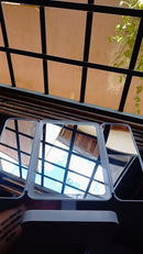 Espelho de mesa de maquiagem espelho dobrável de três lados espelho de iluminação ampliado 2X 3X O7