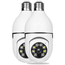 Kit 2 Câmeras De Segurança Lâmpada 360 WiFi IP HD Visão Noturna Sem Fio PTZ - Bivolt