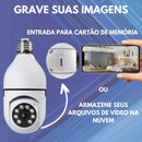 Kit 2 Câmeras De Segurança Lâmpada 360 WiFi IP HD Visão Noturna Sem Fio PTZ - Bivolt